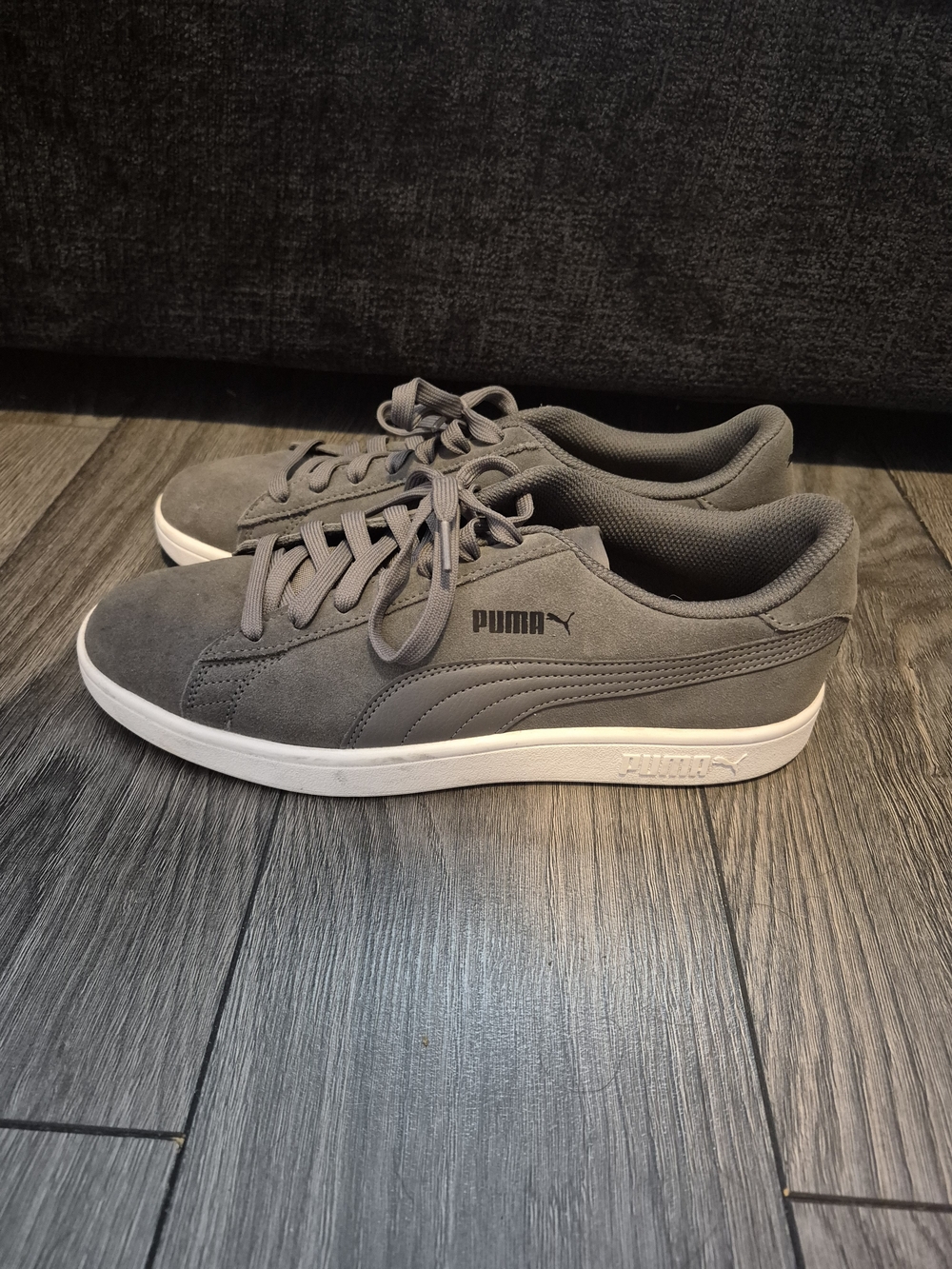 PUMA Smash v2 Suede Low Top Sneakers Grey Castlerock Size US 10 Men's